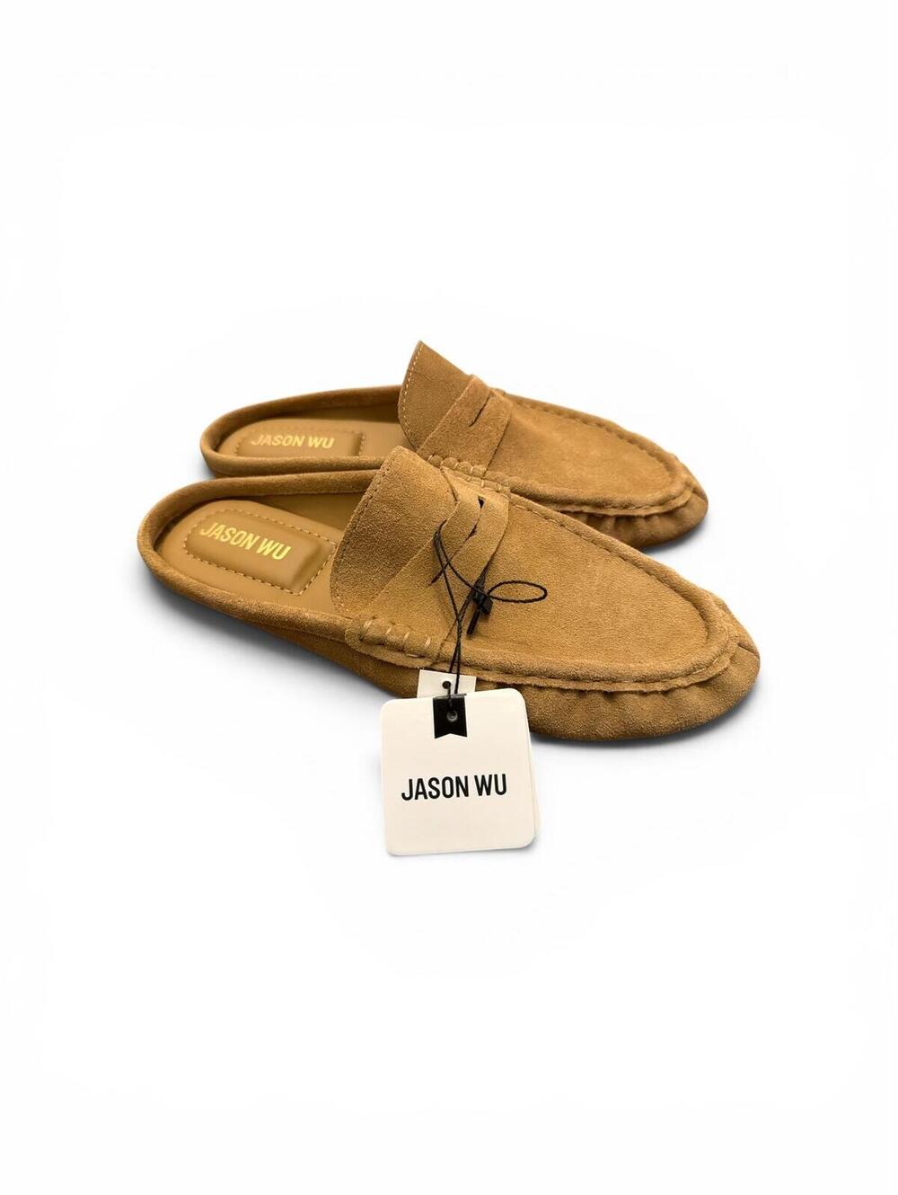 Jason Wu Tan Suede Slip-On Loafers Size 8.5